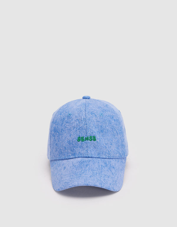 Letter Embroidered Denim Baseball Cap