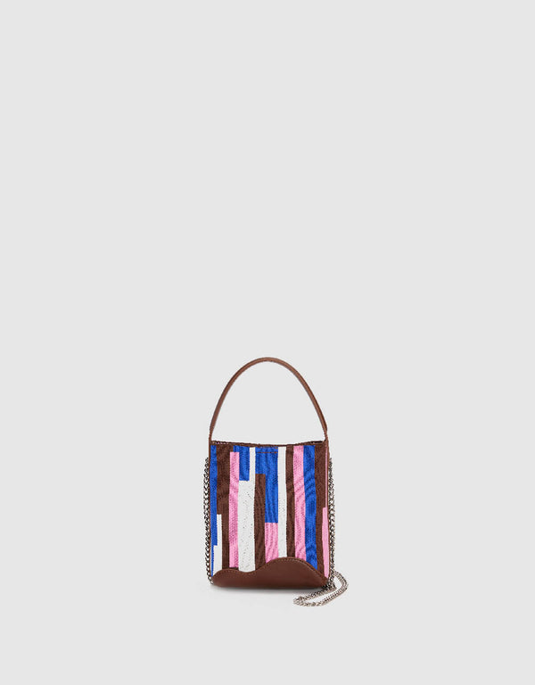 Printed Vegan Leather Shoulder Bag