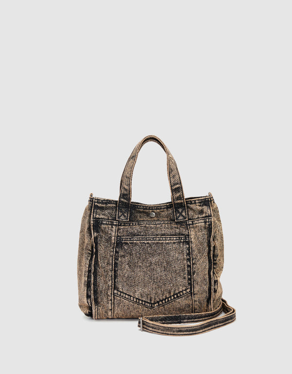 Distressed Denim Tote Bag