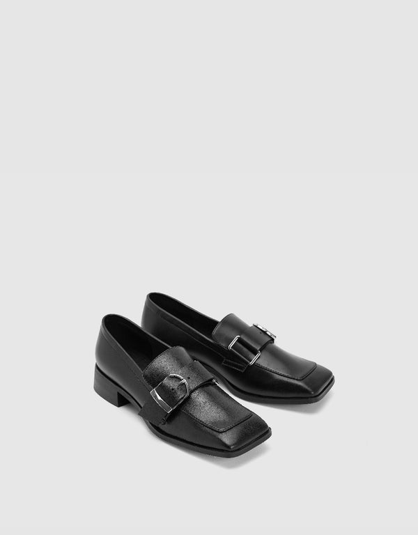 Square Toe Vegan Leather Pumps