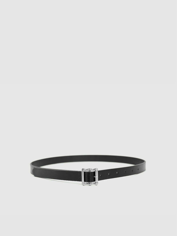 Vegan Leather Skinny Belt