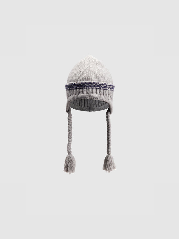 Knitted Beanie With String Décor