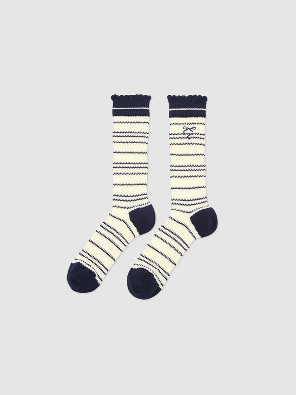 Contrast Ribbed Striped Socks