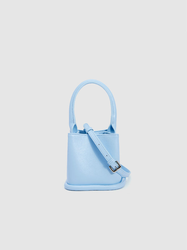 Mini Vegan Leather Bucket Bag