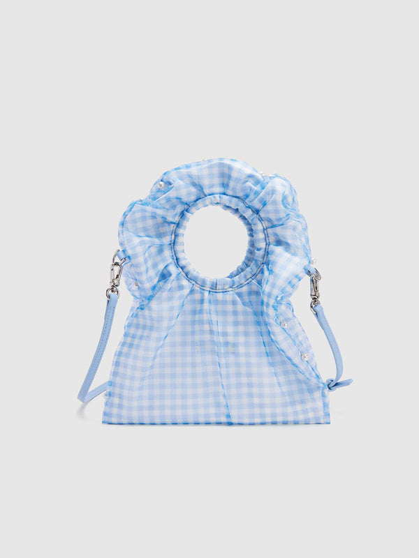 Plaid Pearl Decor Shoulder Bags