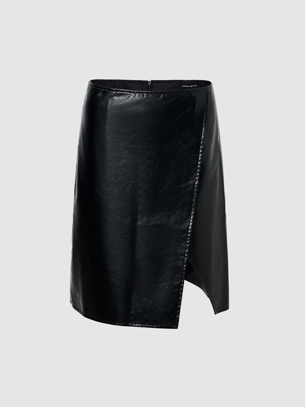 Vegan Leather Straight Skirts