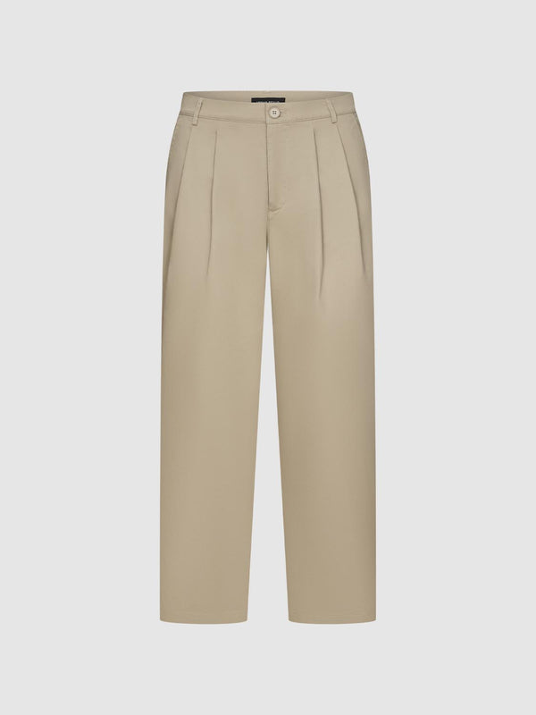 Pleated Straight Leg Tailored Pants