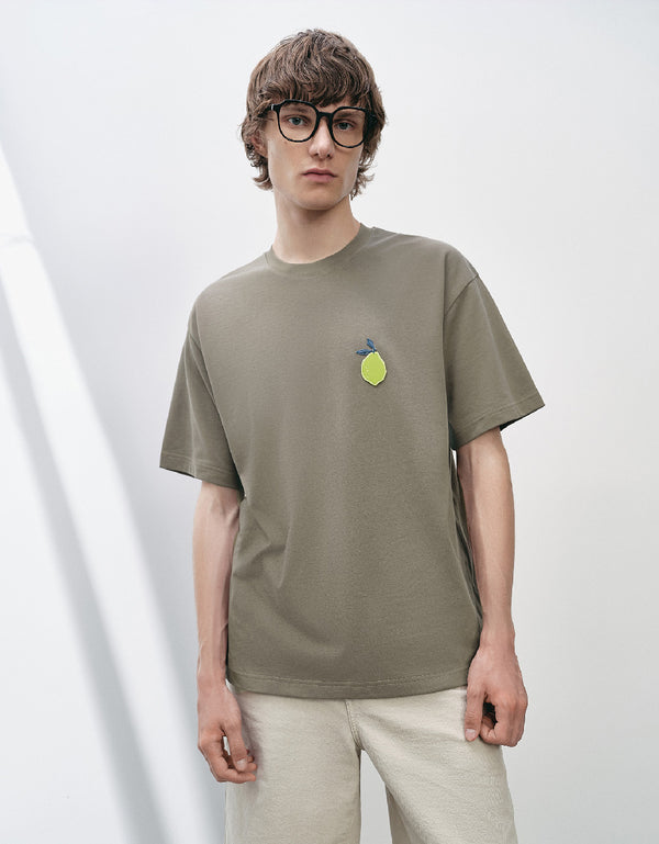 Fruit Printed Crew Neck T-Shirt