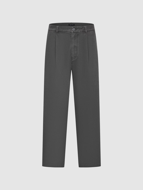 Smoke Grey Wide-Leg Pants