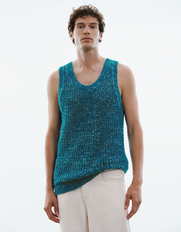 Crew Neck Knitted Tank Top