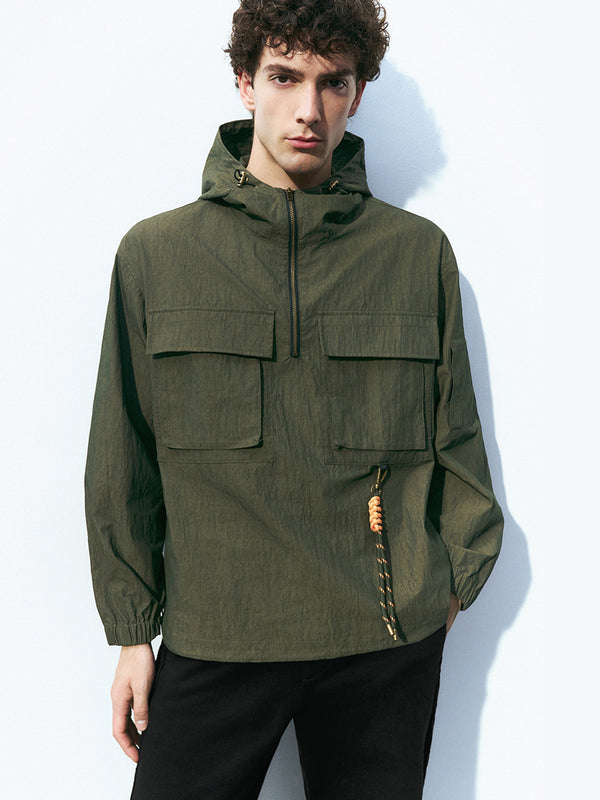 Hooded Oversized Overhead Shirt