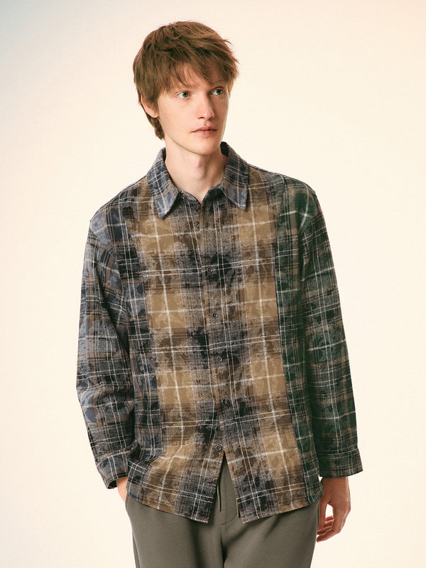 Plaid Button Up Loose Shirts