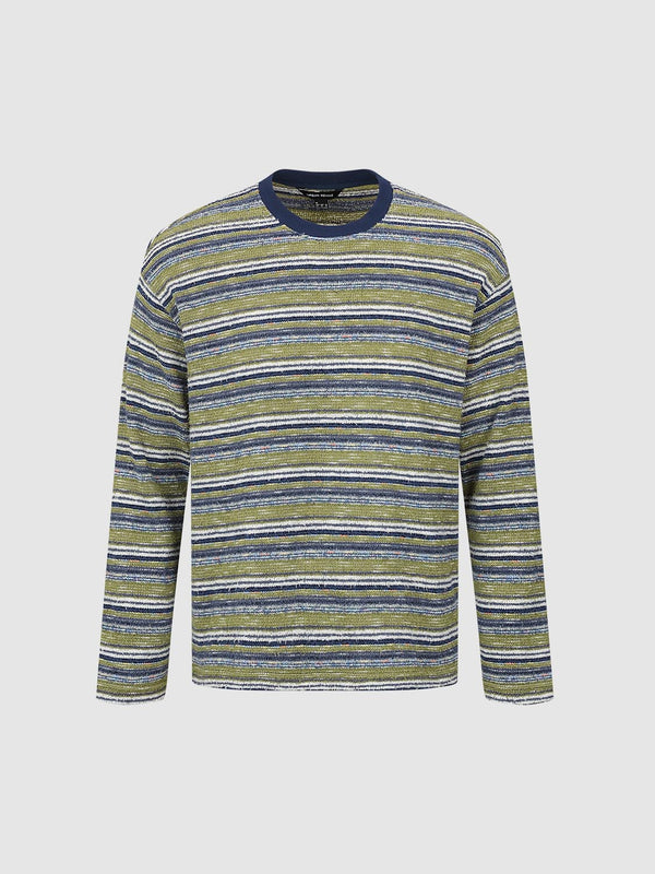 Contrast Striped Long Sleeve T-Shirts