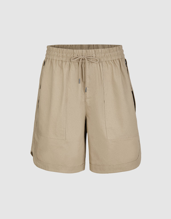 Drawstring Waist Shorts