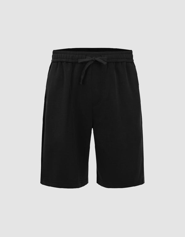 Drawstring Waist Knitted Shorts