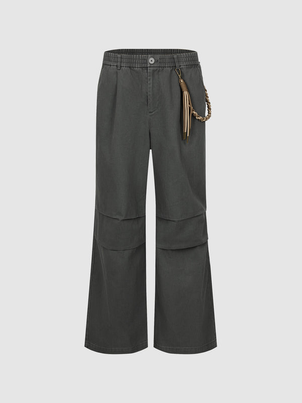 Elastic Wide-Leg Pants