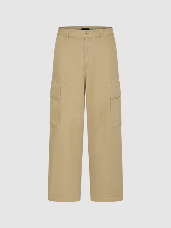 Wide-Leg Flap Pocket Pants