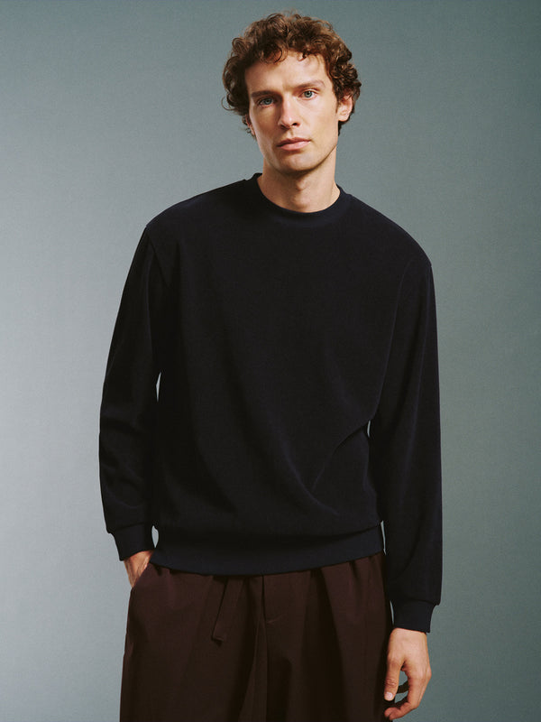 Crew Neck Straight Sweatshirt