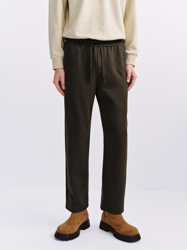 Pull On Drawstring Straight Pants