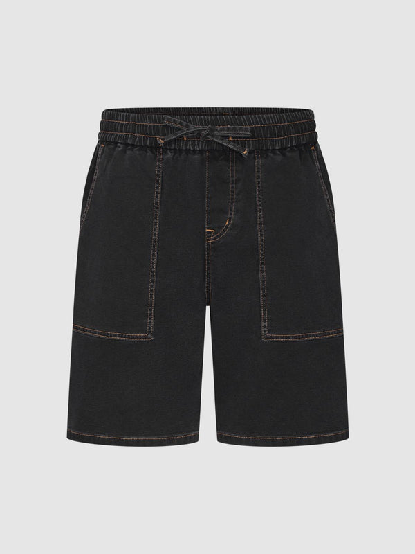 Denim Drawstring Shorts