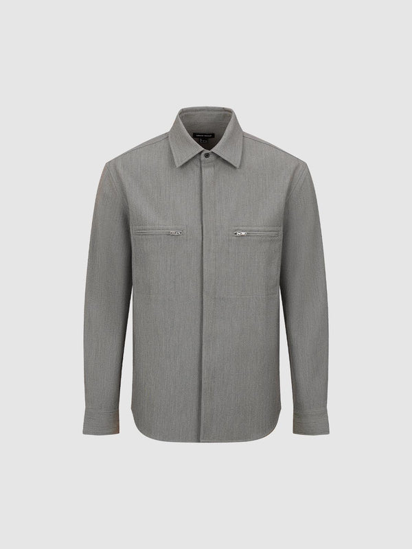 Patch Pockets Regular Shirts