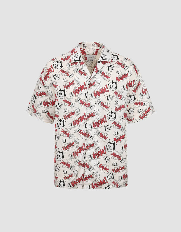 Cartoon Printed Loose Shirt