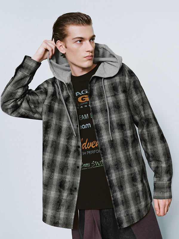 Hoodie Plaid Loose Shirts