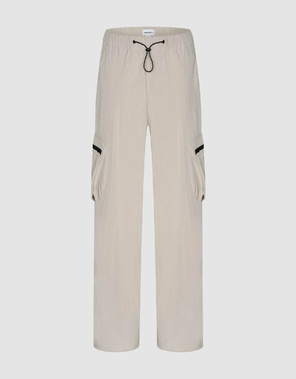 Drawstring Waist Straight Pants
