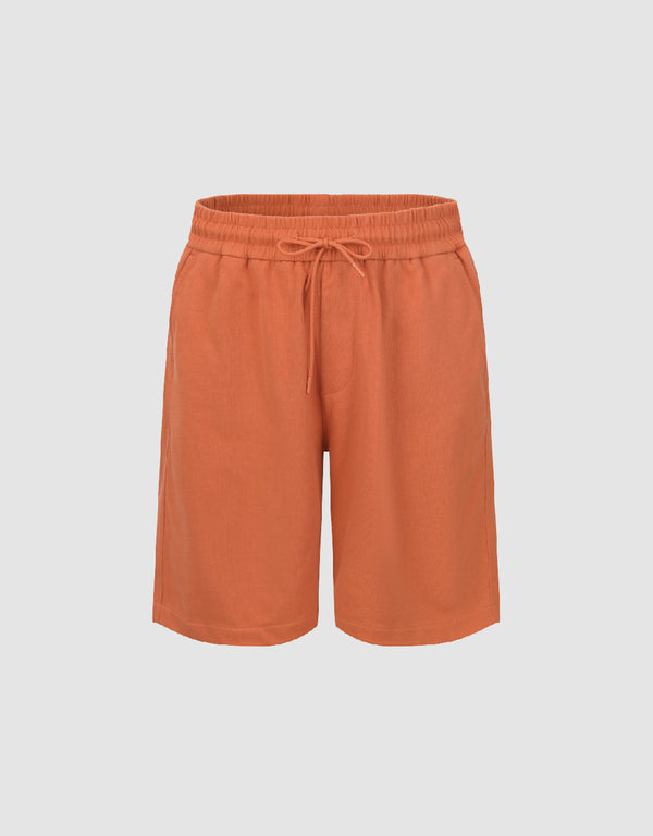 Drawstring Waist Loose Shorts