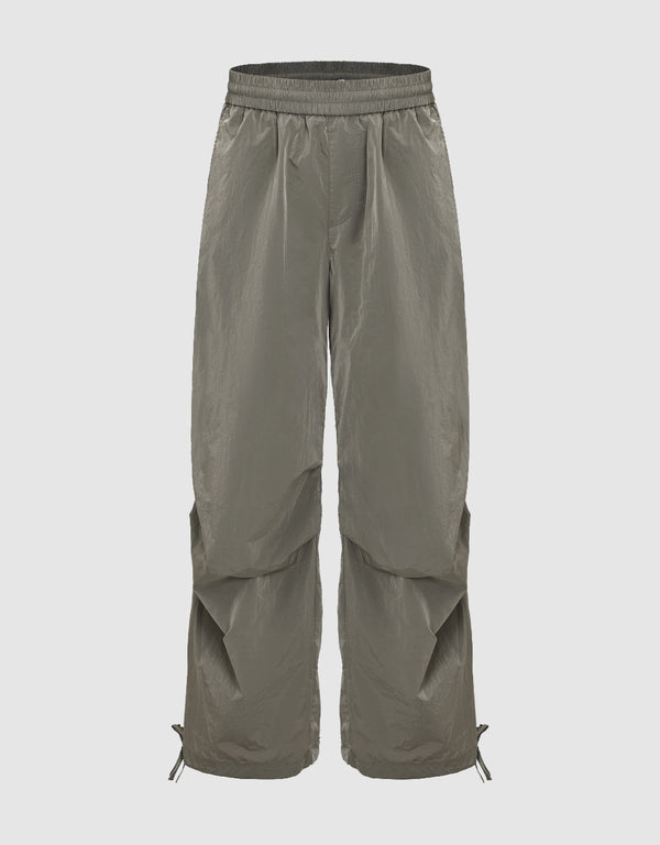 Drawstring Waist Straight Pants