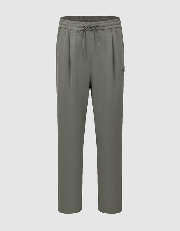 Drawstring Waist Carrot Fit Pants