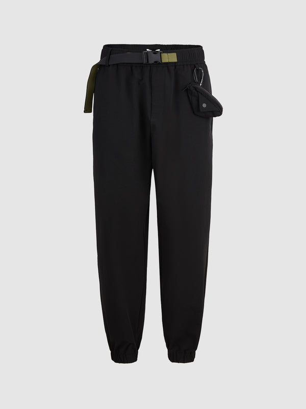 Loose Jogger Pants With Buckle