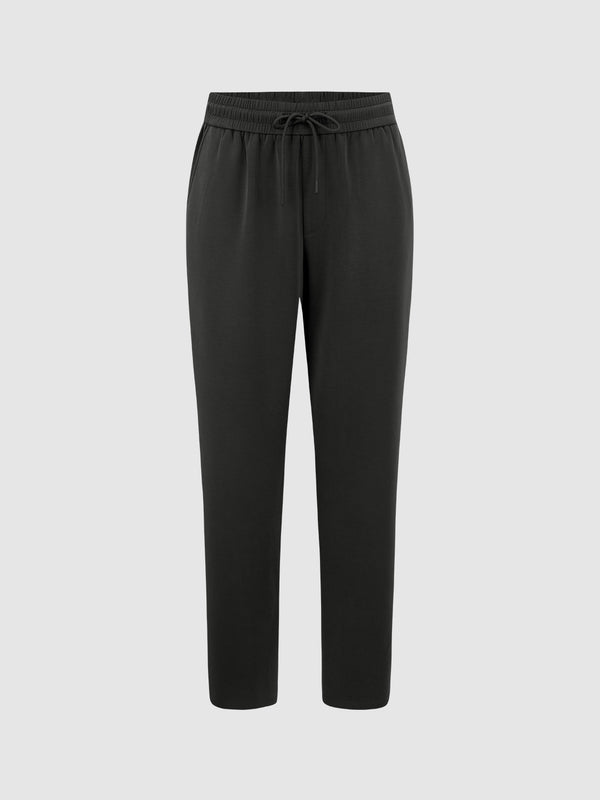 Drawstring Waist Straight Pants