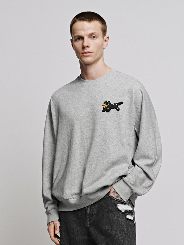 Patch Pocket Embroidered Sweatshirts