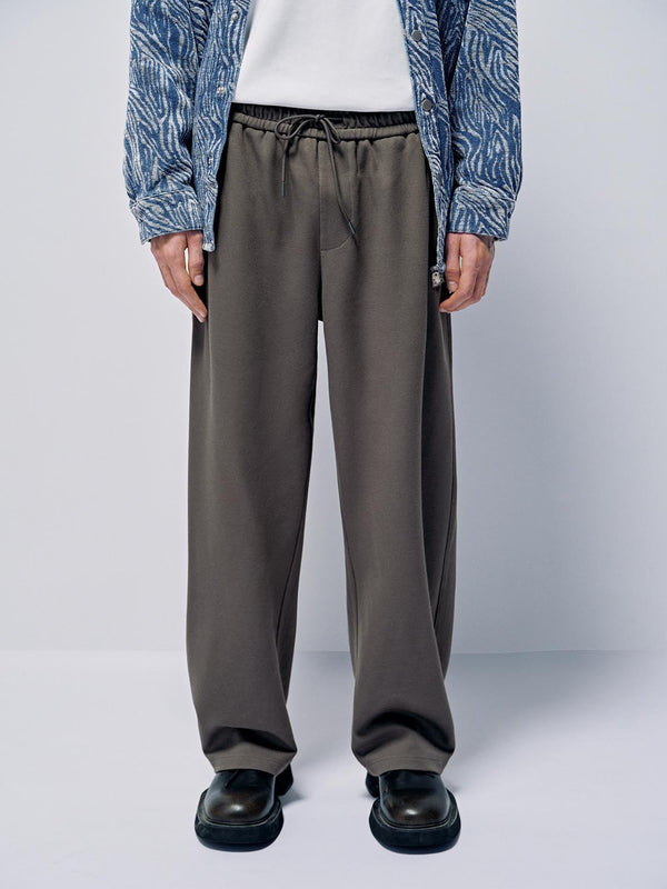 Drawstring Pull On Straight Leg Pants