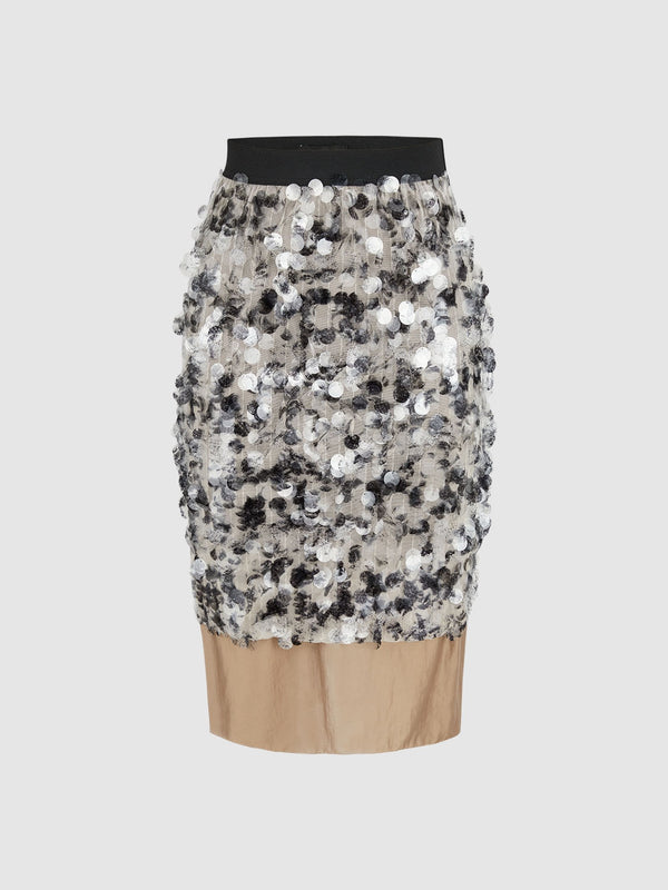 Skinny Sequin Straight Skirts