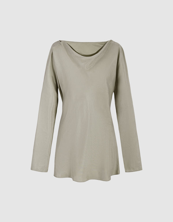 Cowl Neck Skater Blouse