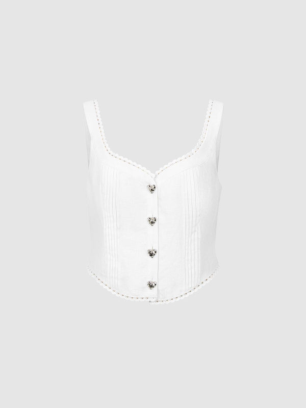 Lace Trim Cami Tops