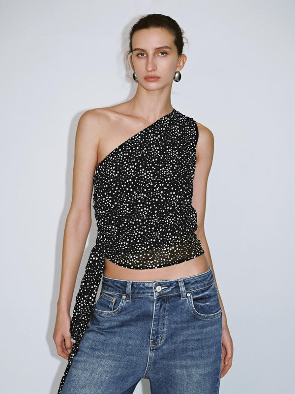 One Shoulder Cami Tops