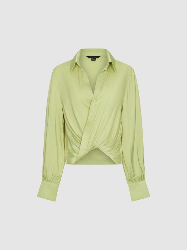 Twist Front Crinkle Overhead Shirt