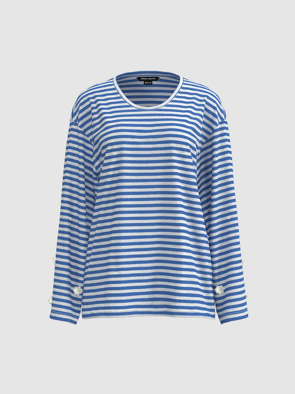 Loose Striped Long Sleeve T-Shirts