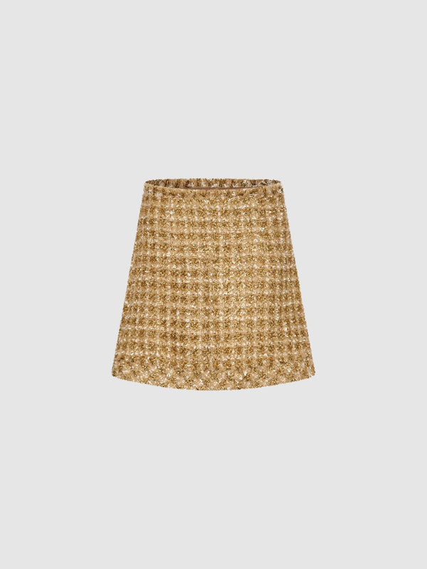 Tweed Mini A-Line Skirts