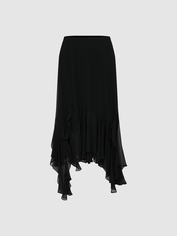 Ruffle Hem A-Line Skirts