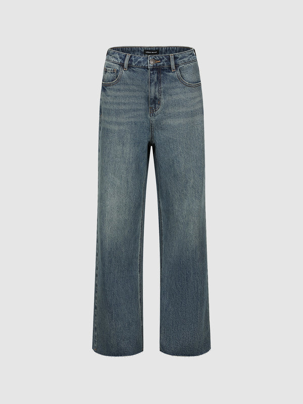 Straight Leg Denim Jeans