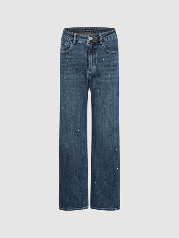 Ankle Length Flare Leg Jeans