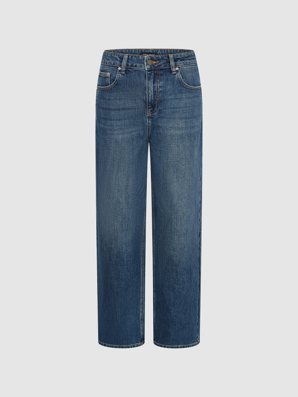 Straight Leg Denim Jeans