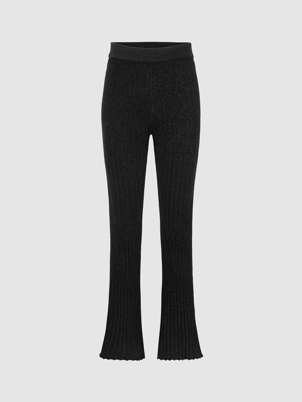 Skinny Knitted Flare Pants