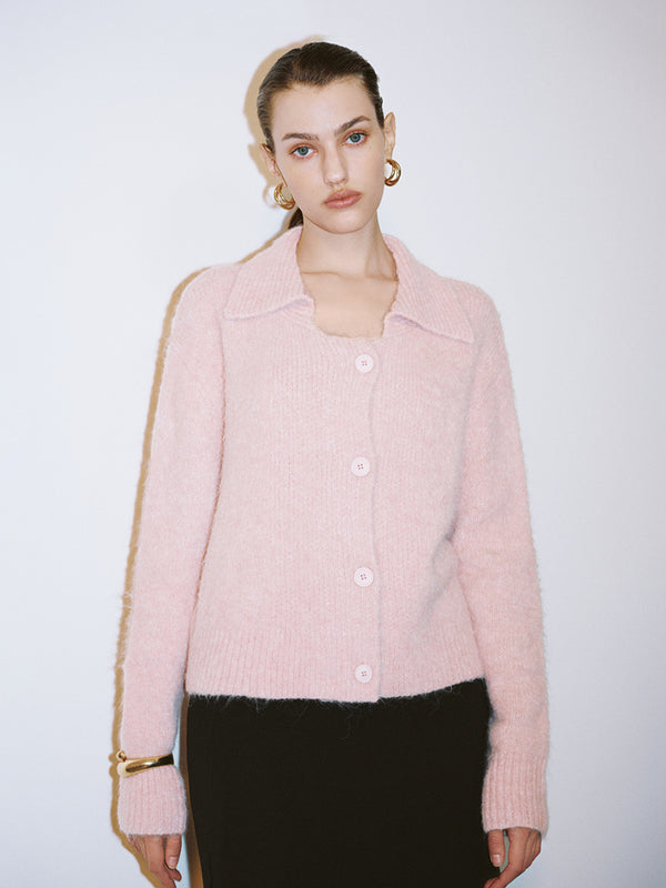 Lapel Knitted Cardigans