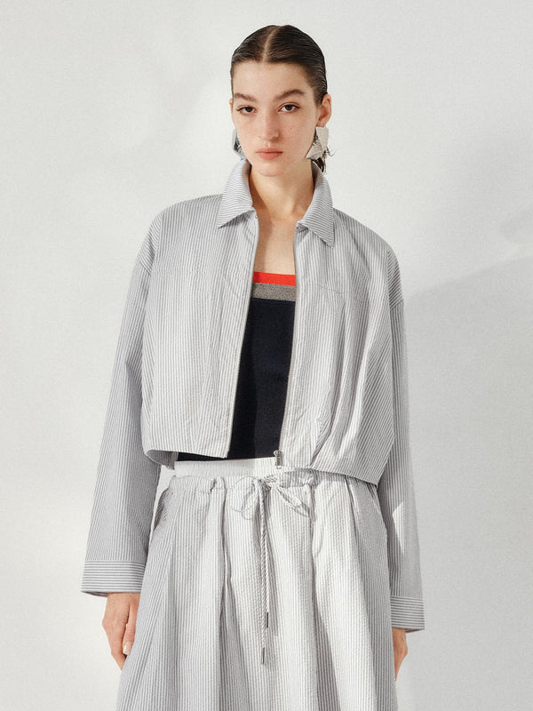 Zip UP Stripped Jackets