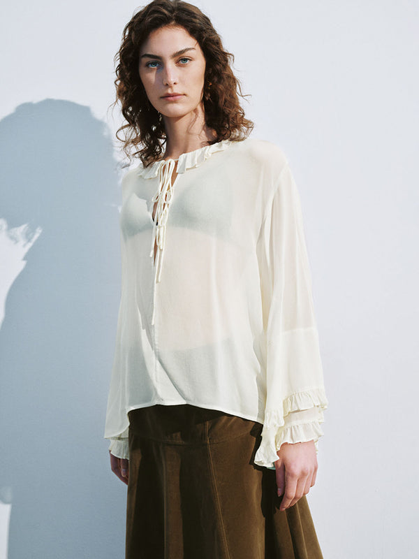 Lace Up Front Overhead Shirt